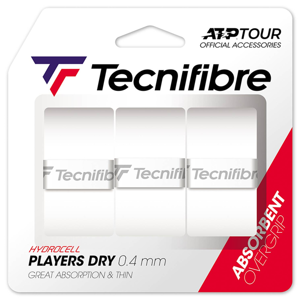 Tecnifibre Overgrip Players Dry x 3 White