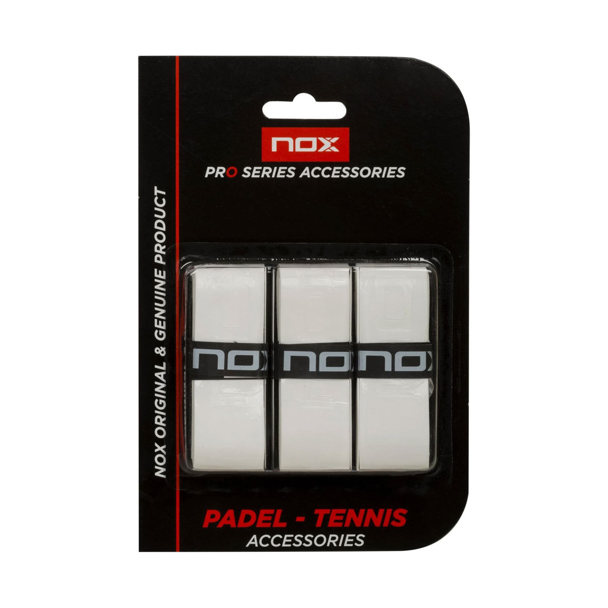 Nox Pro Perforated Wit x 3 overgrips