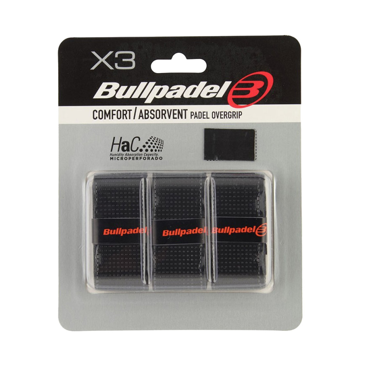 Bullpadel Sensogrip Microperforated Zwart x 3 overgrips