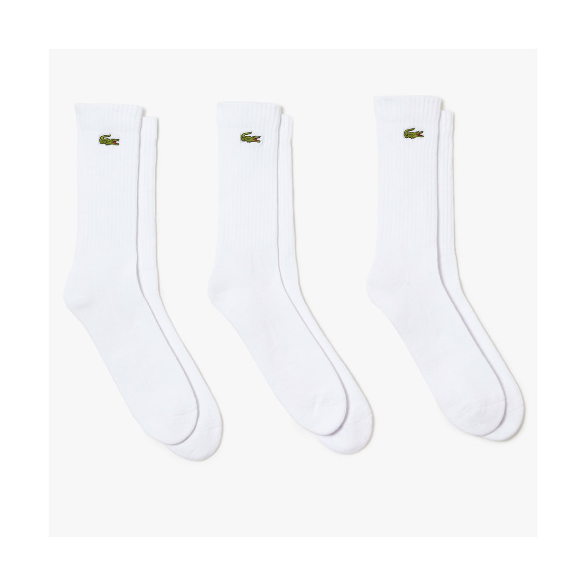 Lacoste Sport White sokken x 3