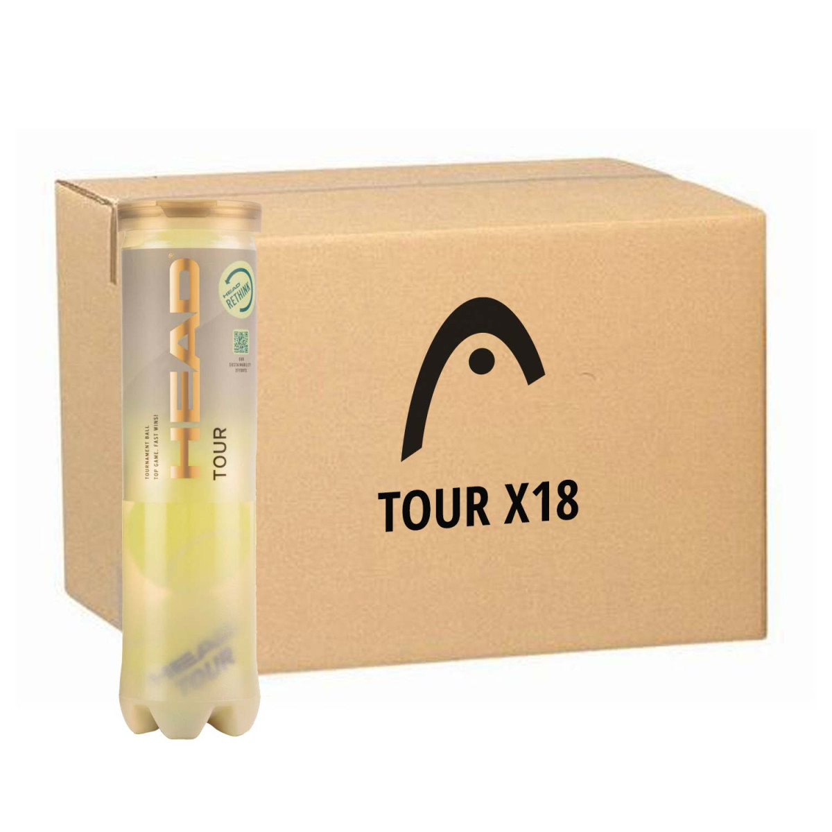 Doos 18 tubes van 4 Head Tour ballen