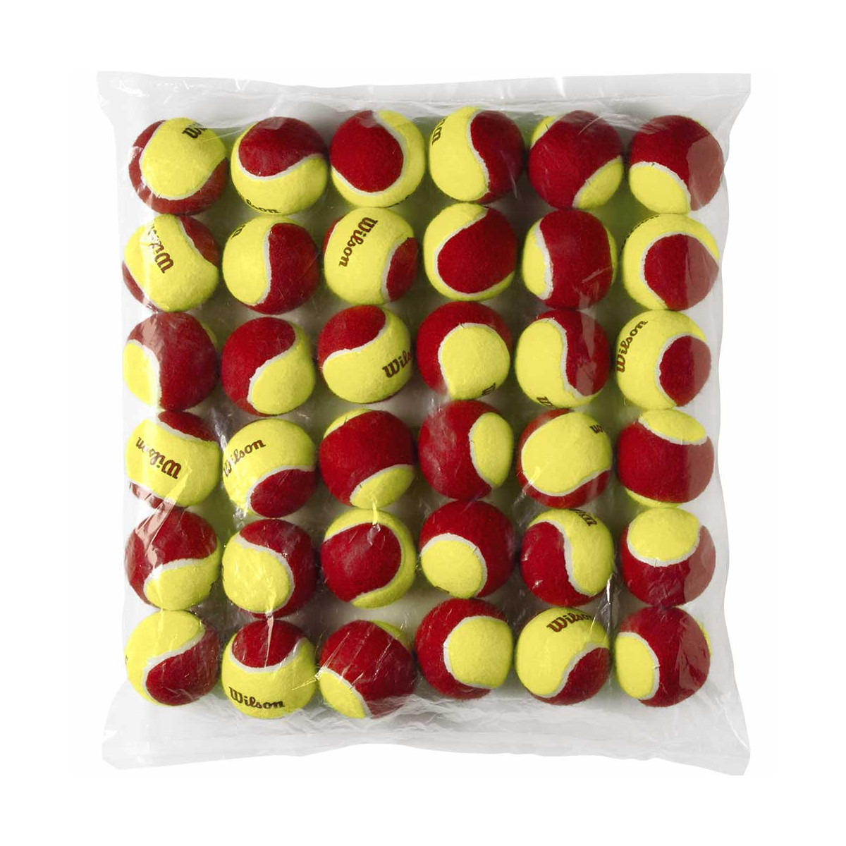 Zakje met 3 Wilson Les Minions Stage 3 rood ballen