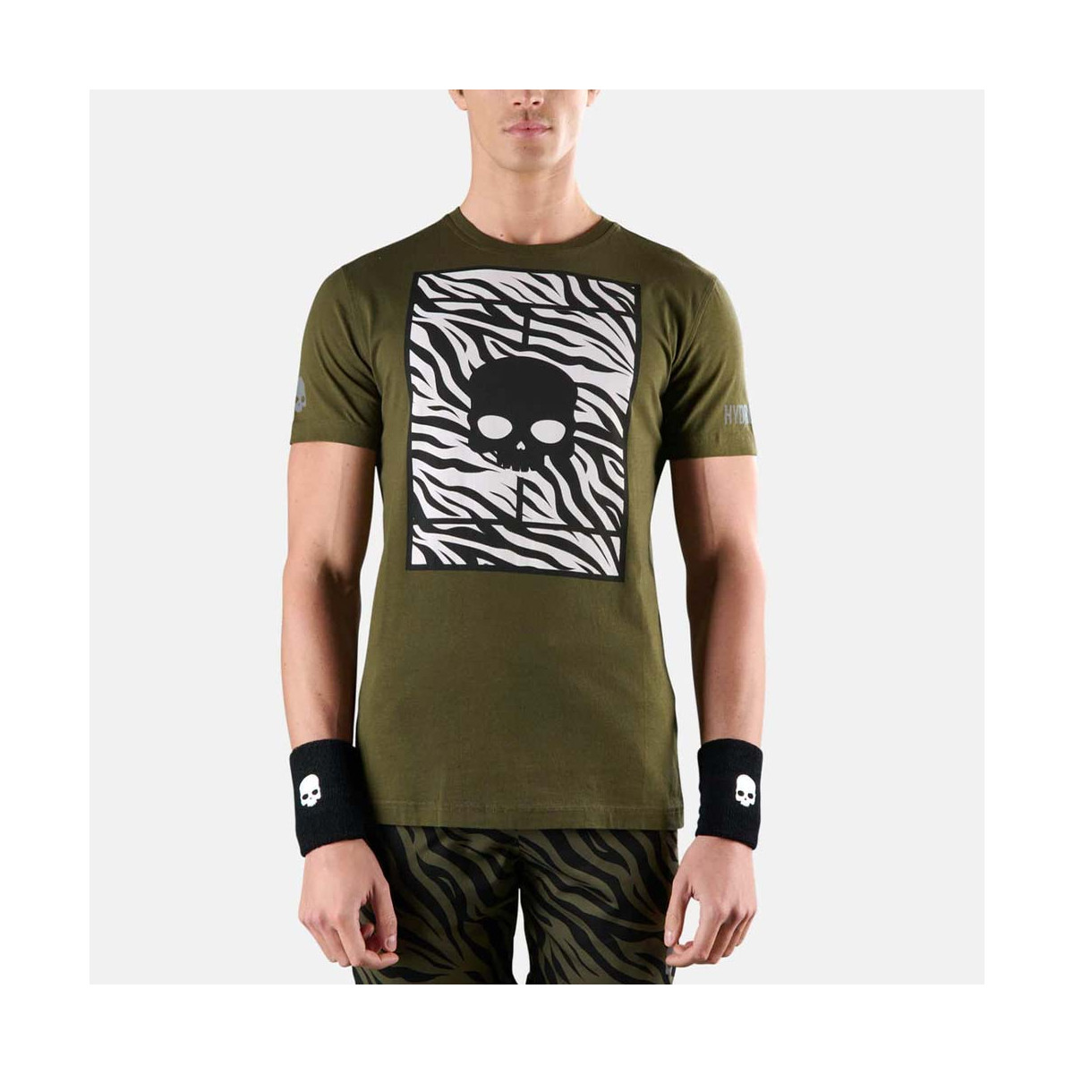 Hydrogen Tennis Court Zwart / Oranje T-shirt