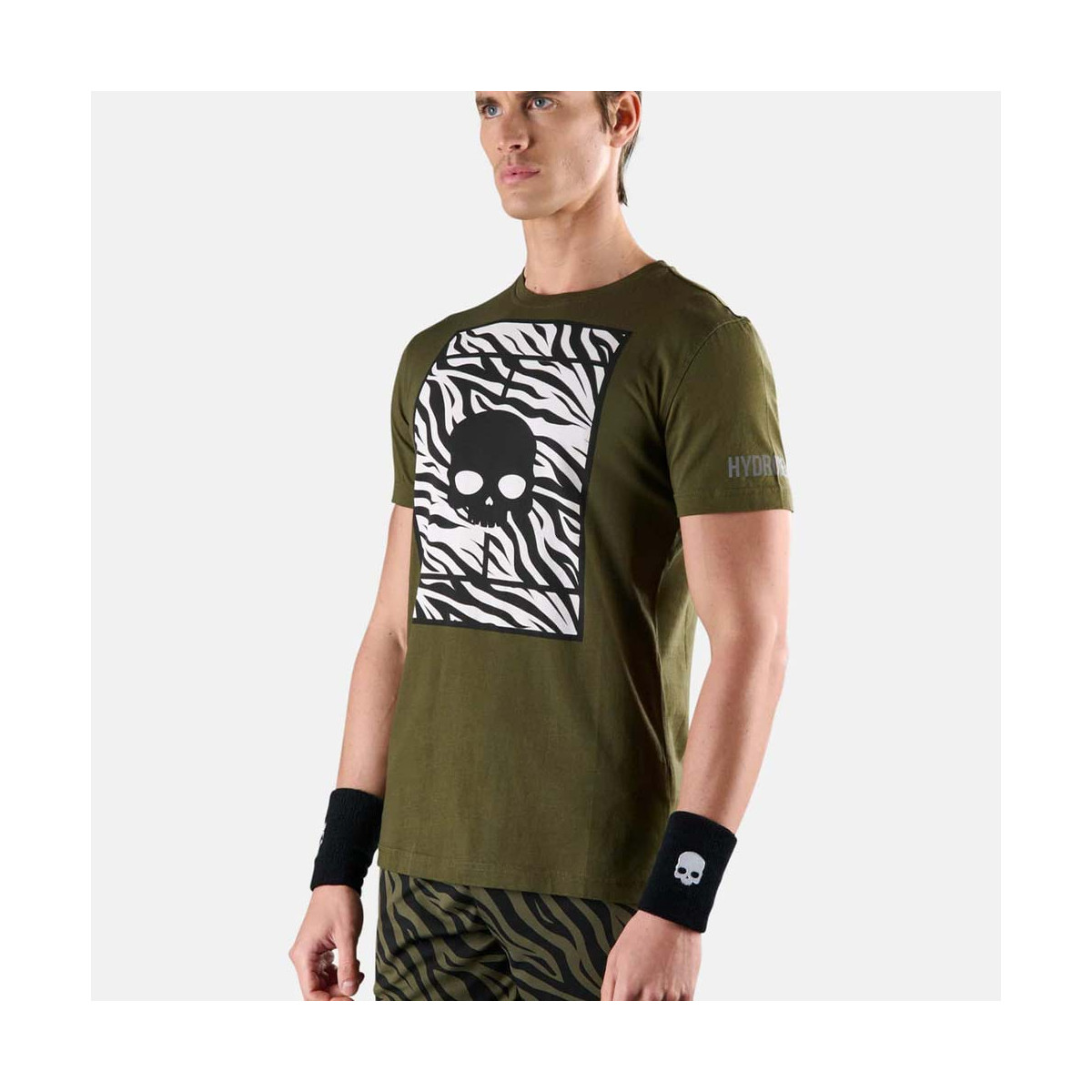 Hydrogen Tennis Court Zwart / Oranje T-shirt