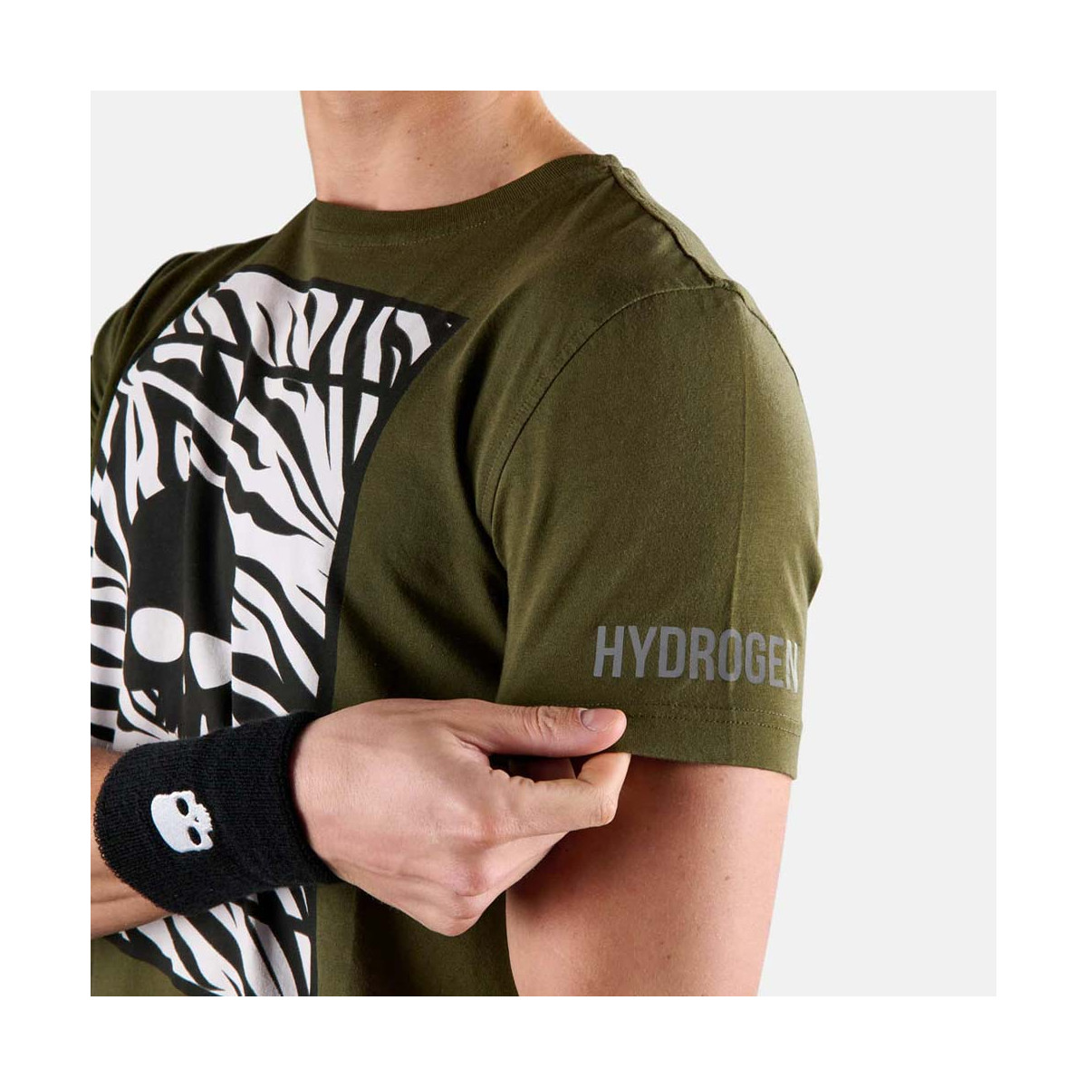 Hydrogen Tennis Court Zwart / Oranje T-shirt