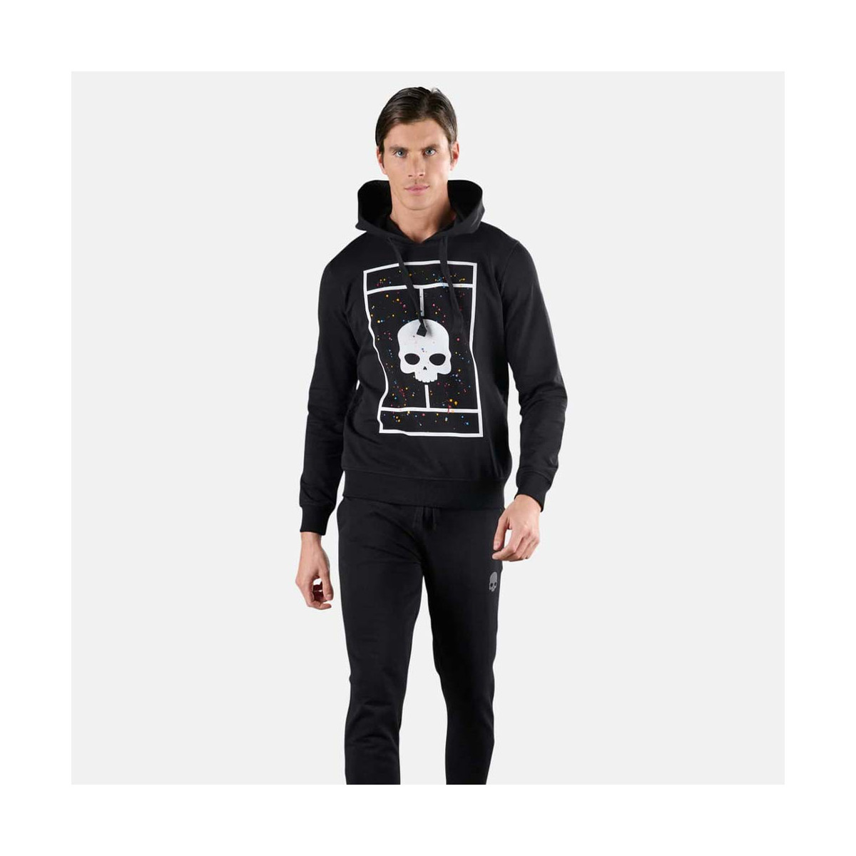 Hydrogen Tennis Court Zwart Spark T-shirt