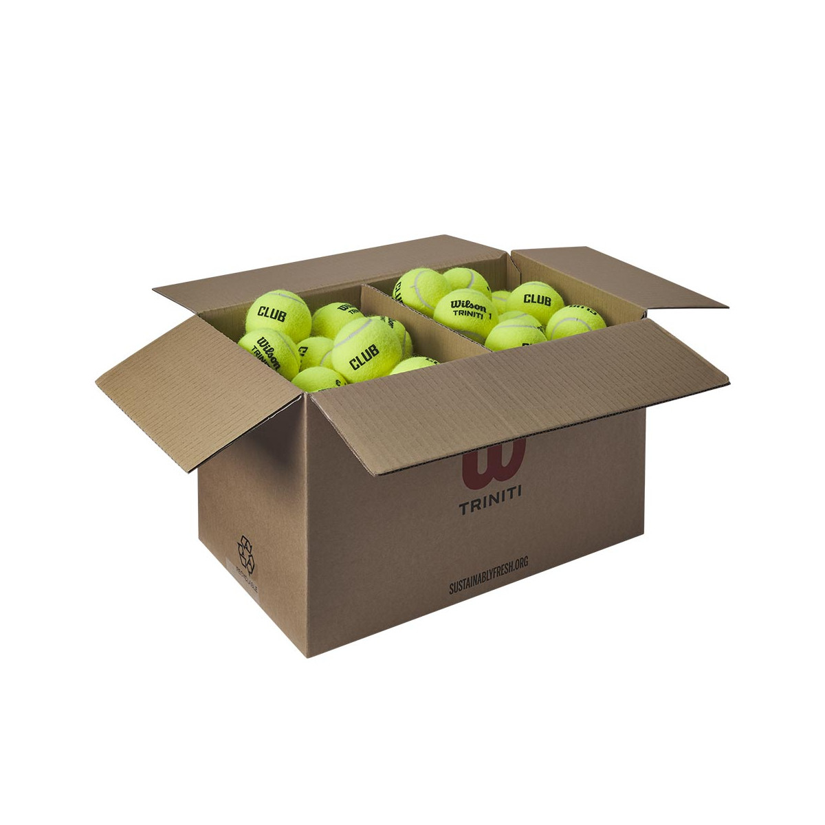 Doos 18 tubes van 4 Wilson Triniti ballen