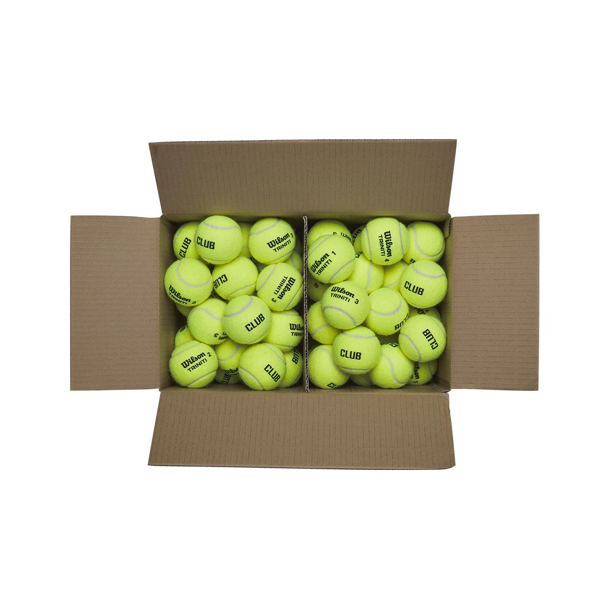 Doos 18 tubes van 4 Wilson Triniti ballen