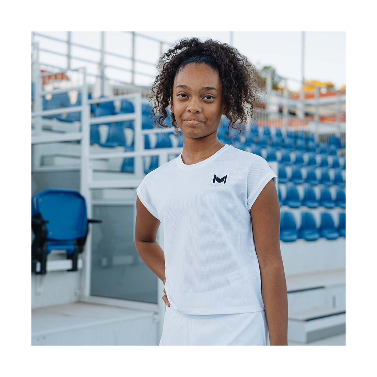 Mouratoglou Wedstrijd Meisje T-shirt Wit