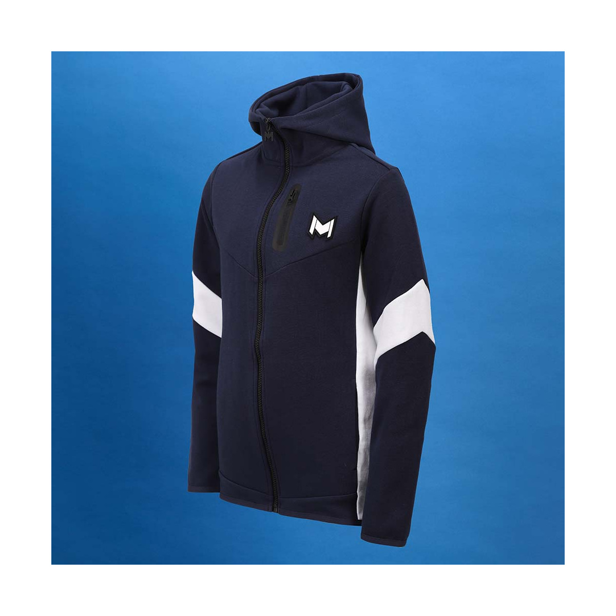 Mouratoglou hooded Jas marineblauw