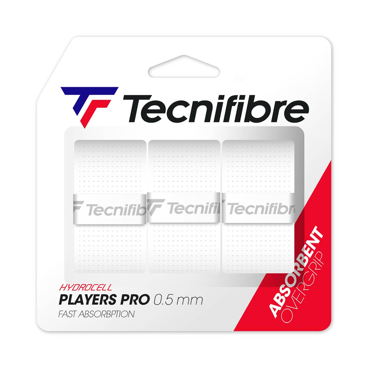 Tecnifibre Overgrip Players Pro Wit x 3