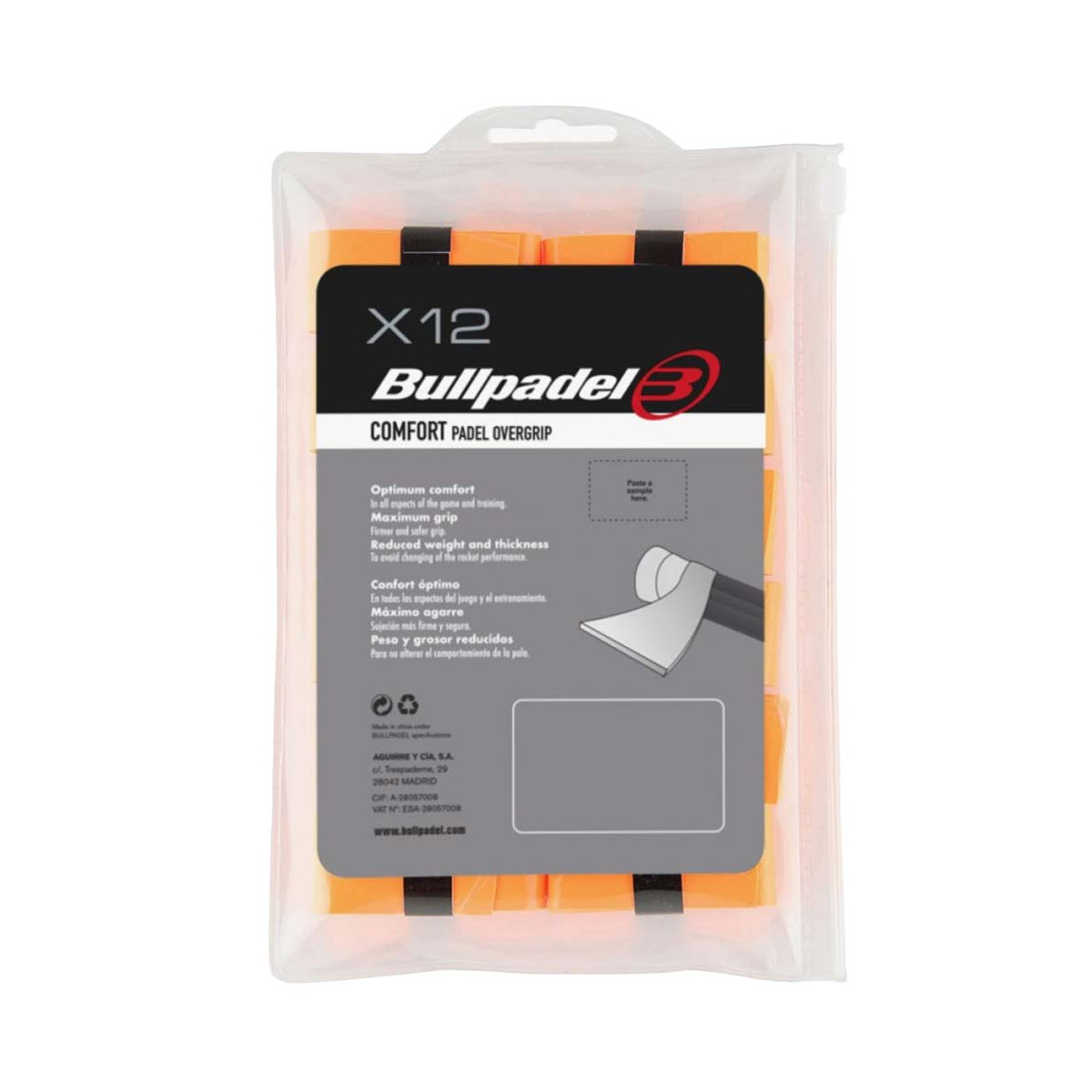 Bullpadel Comfort Orange x 3 overgrips
