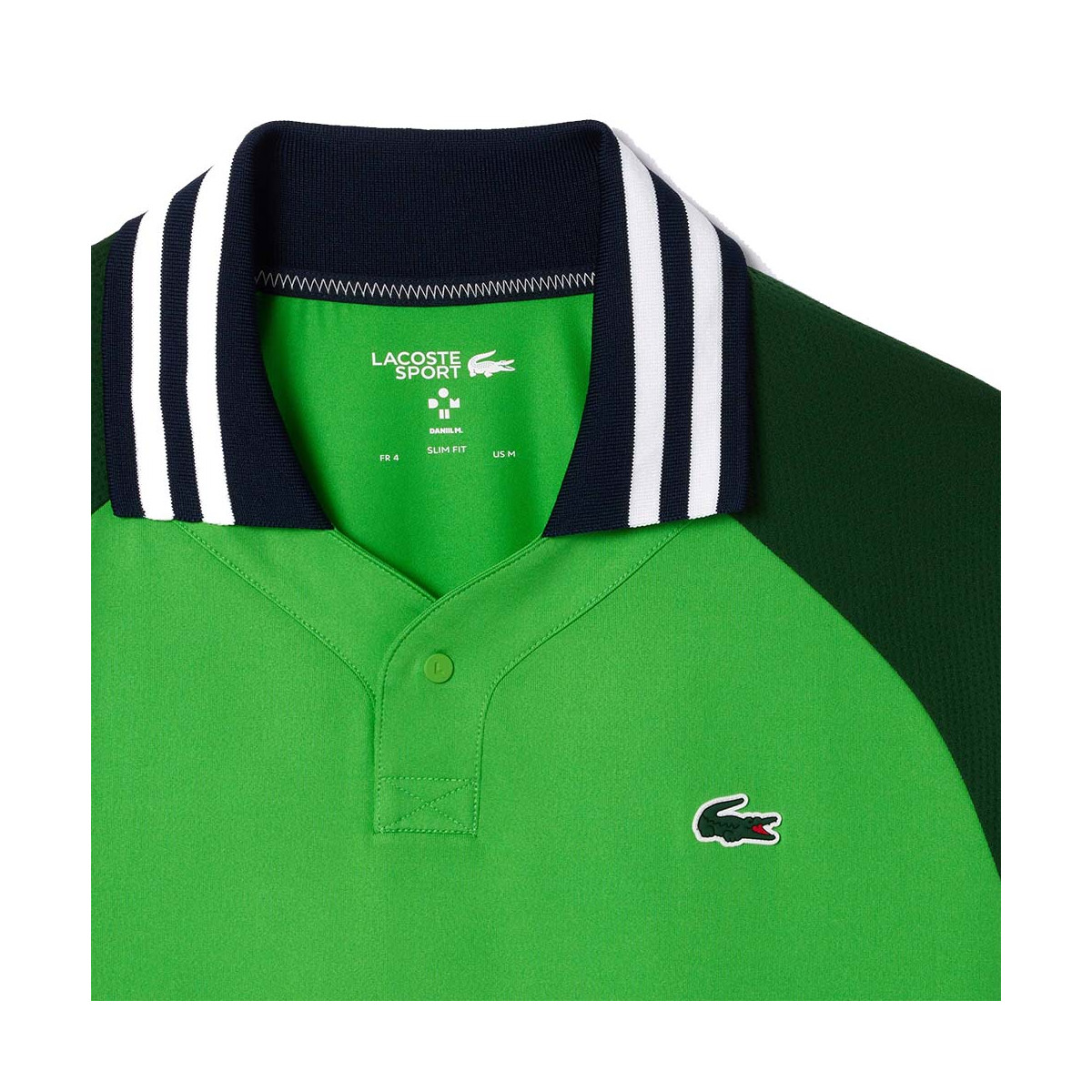 Lacoste Tennis x Daniil Medvedev blauw polo