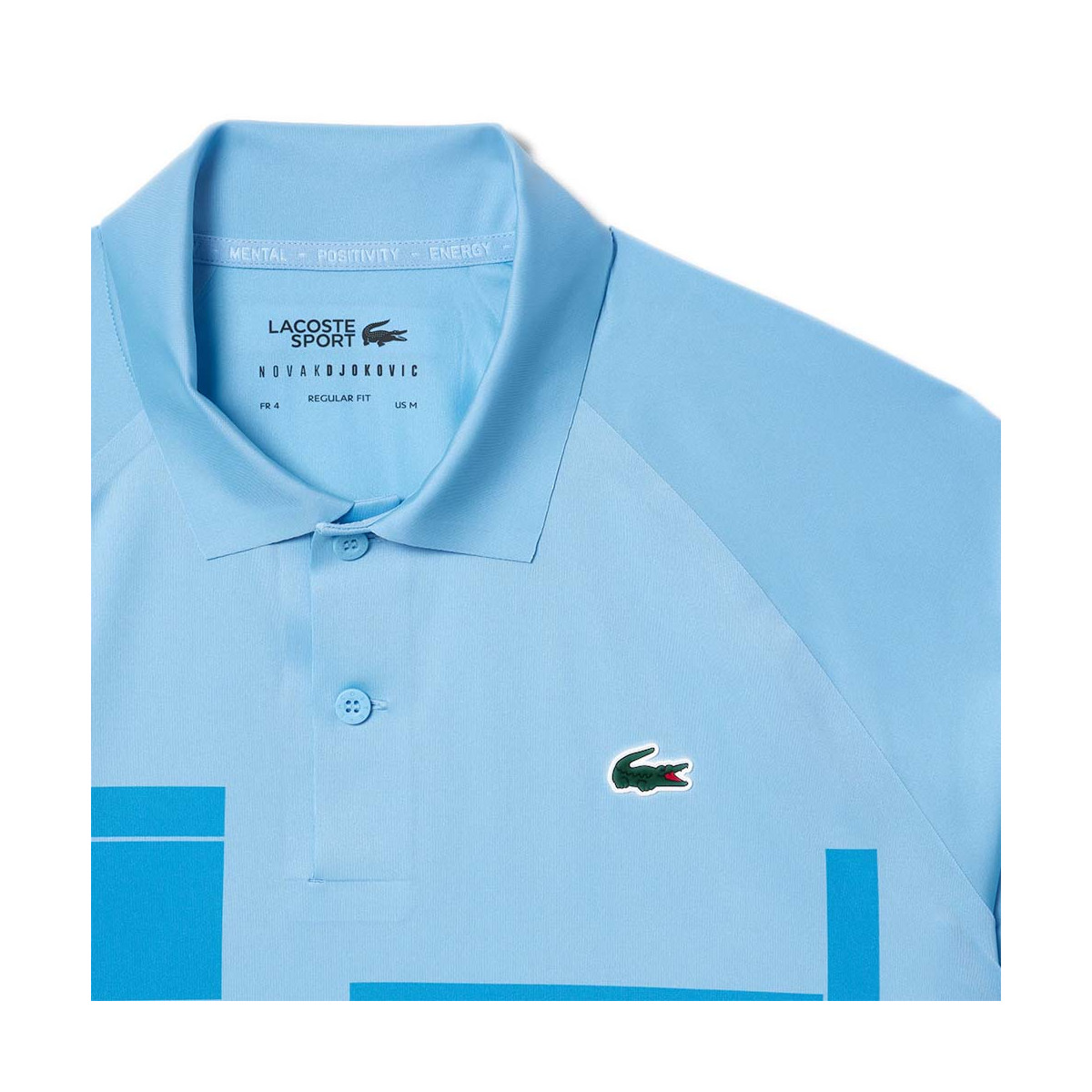 Polo Lacoste Tennis Novak Djokovic Player Blauw Polo