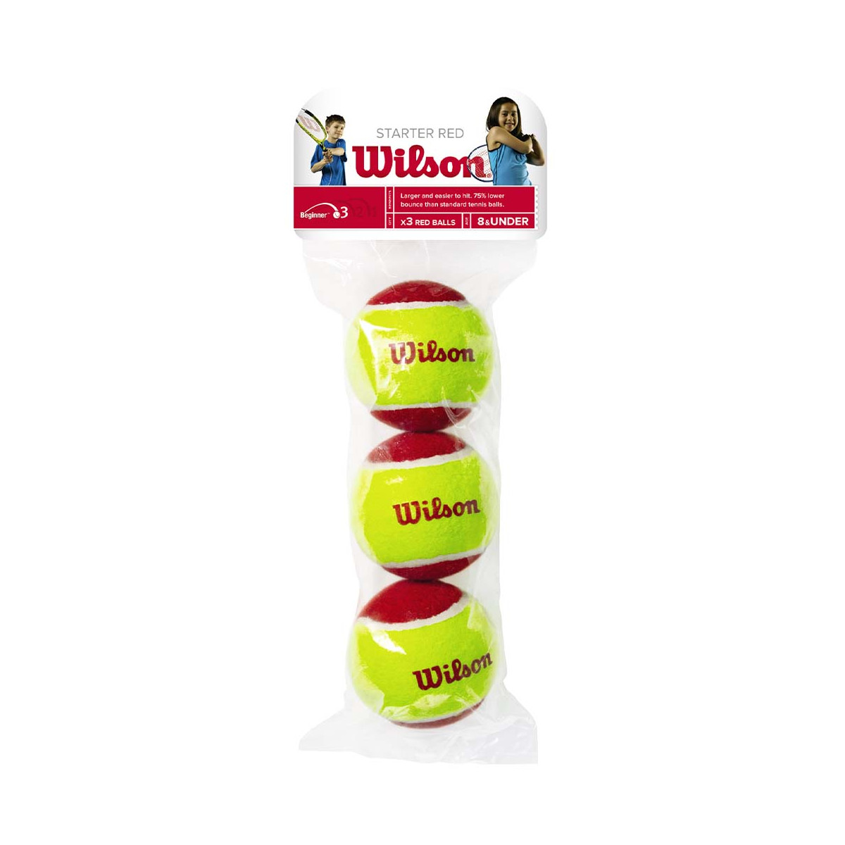Zakje met 36 Wilson Starter Stage 3 rood ballen