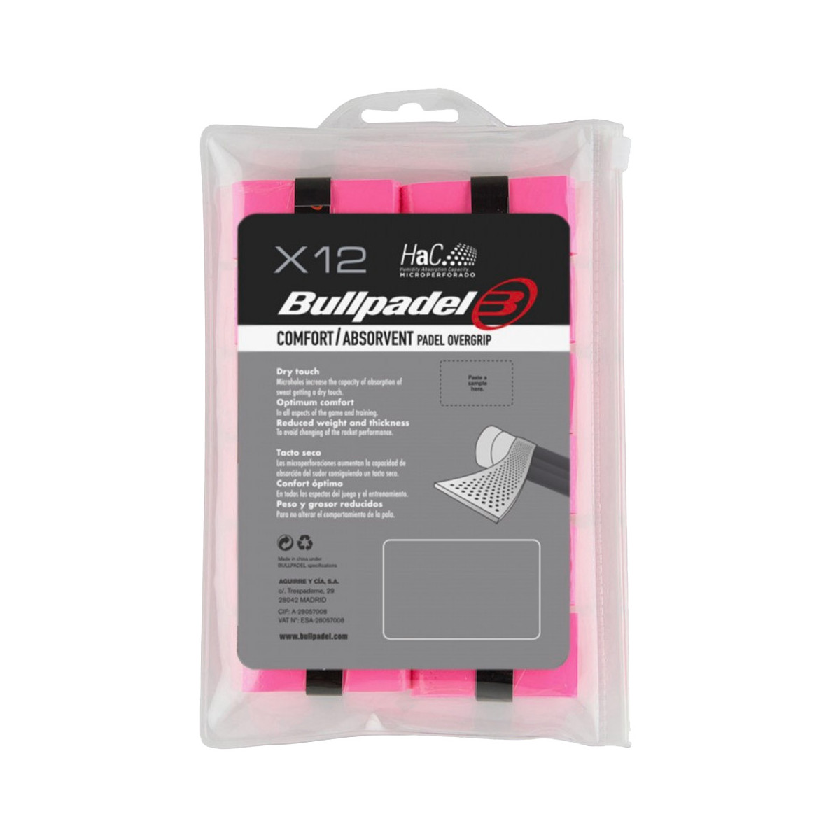 copy ofBullpadel Microperforated Pink x 3 overgrips