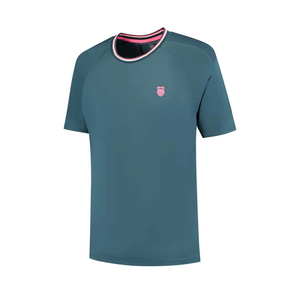 K-Swiss Hypercourt Mesh Crew T-shirt Marineblauw/blauwgroen