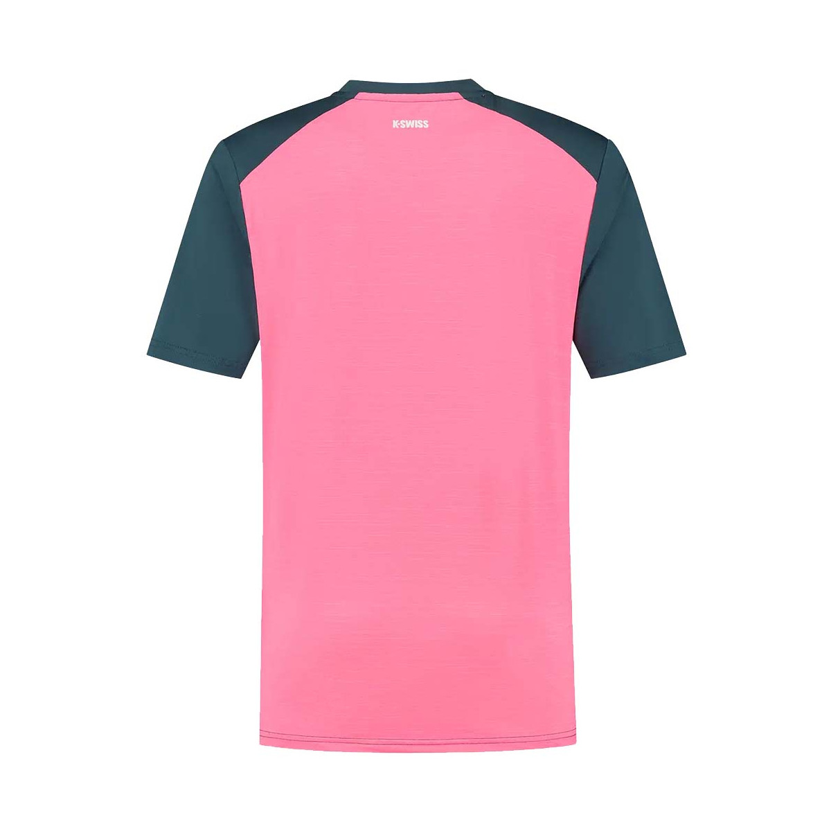 K-Swiss Hypercourt Print Crew T-Shirt Petrol blauw/roze