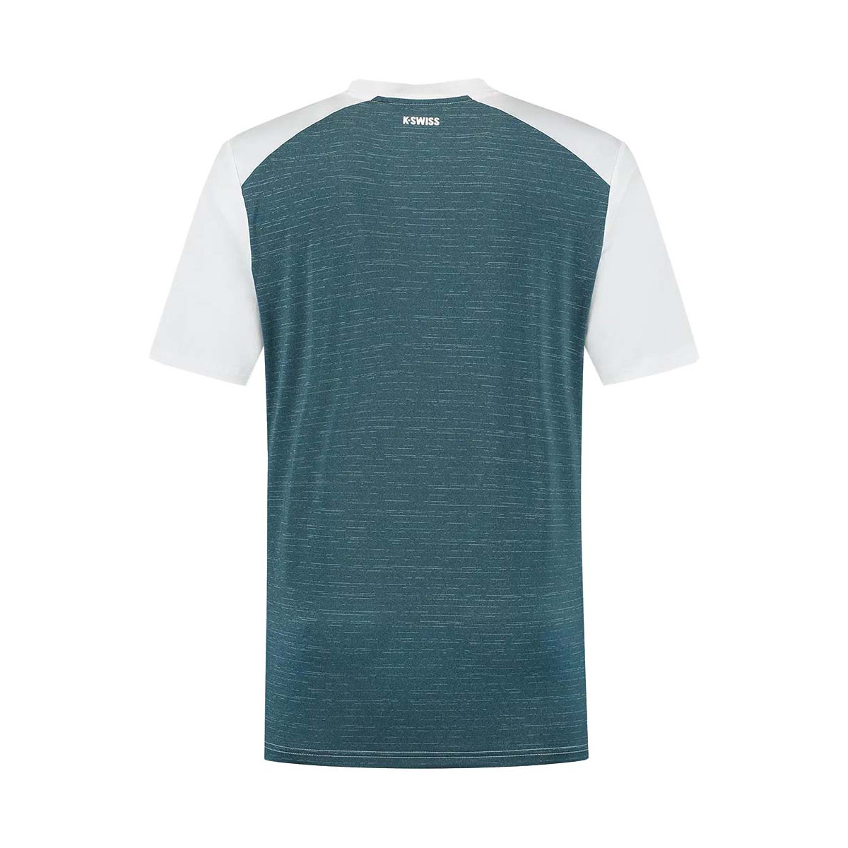 K-Swiss Hypercourt Mix Melange Crew T-shirt Petrolblauw/roze