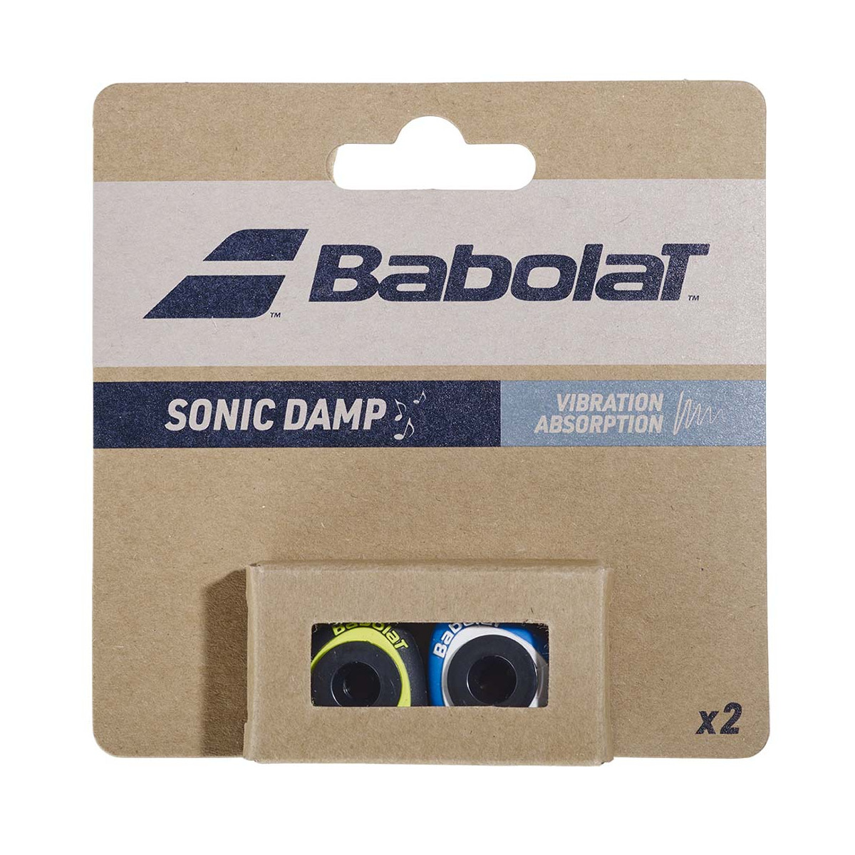 Babolat Sonic Damp Blue / Yellow x 2 Dempers