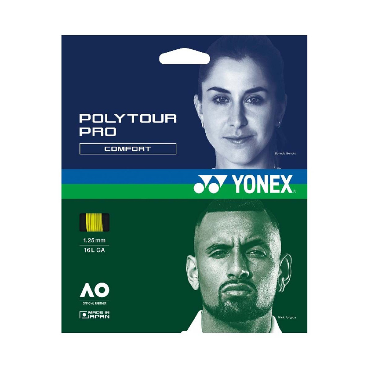 Yonex Poly Tour Pro Jaune 12m