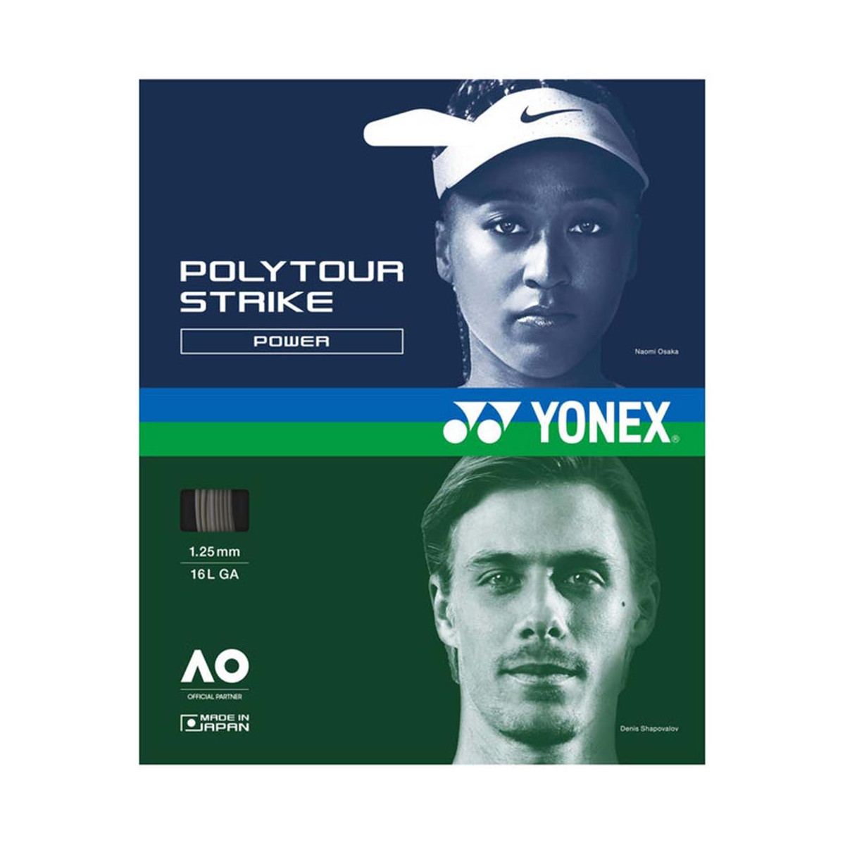 Yonex Poly Tour Strike Grijs 12m Snaar