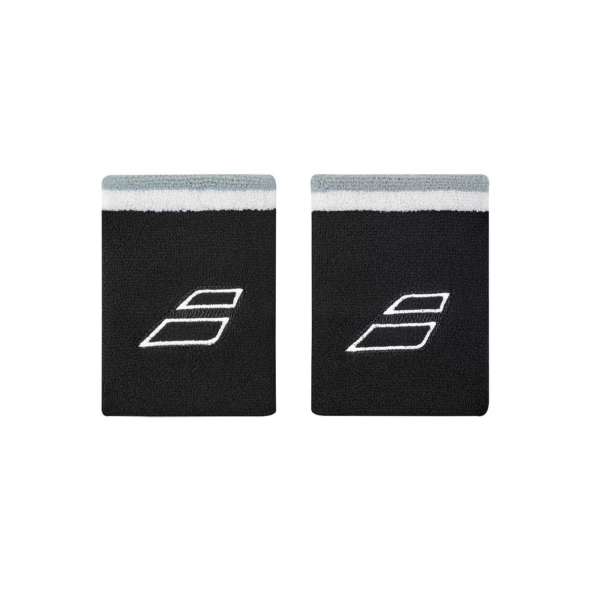 Babolat Jumbo Logo Wit / Zwart polsbandjes x 2