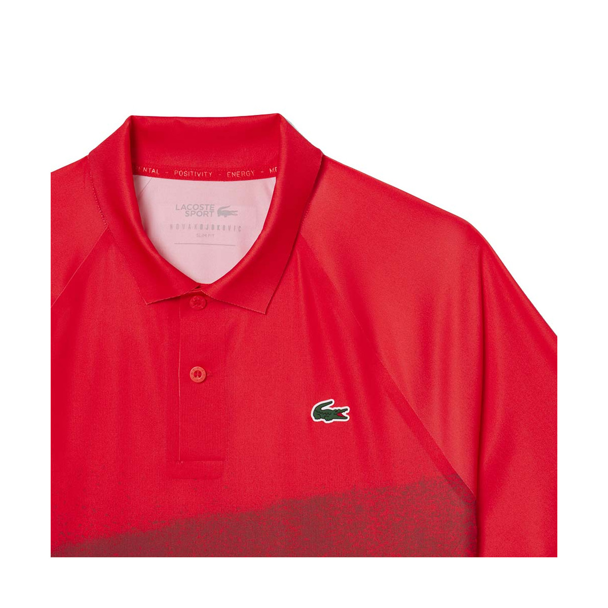 Lacoste Tennis Novak Djokovic Speler Poloshirt Rood/Bordeaux