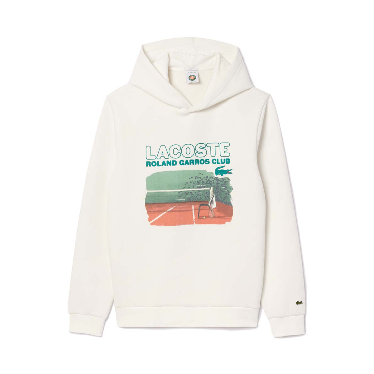 Lacoste Roland Garros Club-hoodie wit