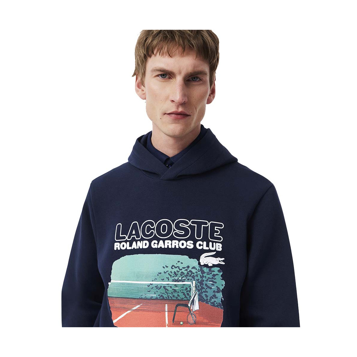 Lacoste Roland Garros Club-hoodie Marineblauw
