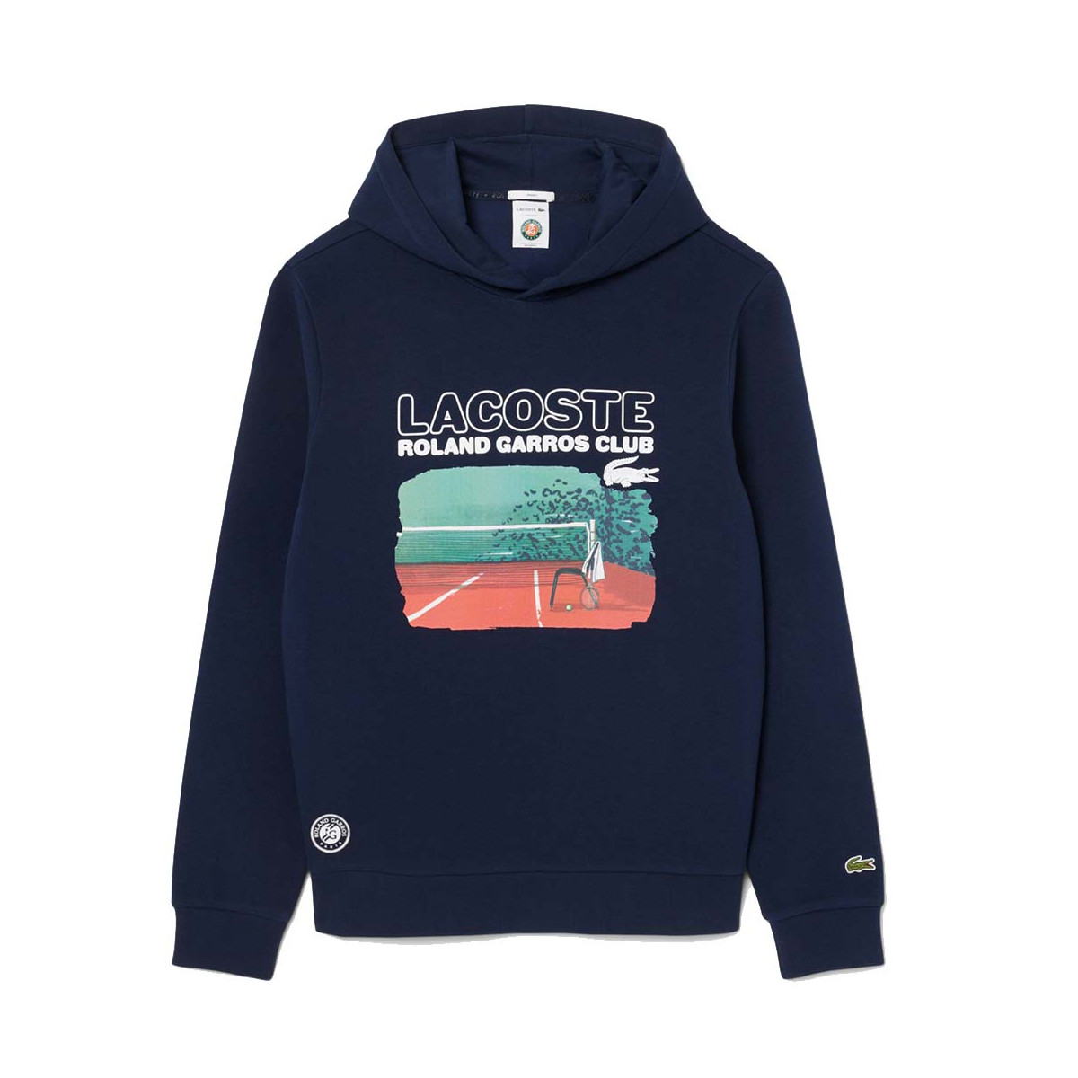 Lacoste Roland Garros Club-hoodie Marineblauw