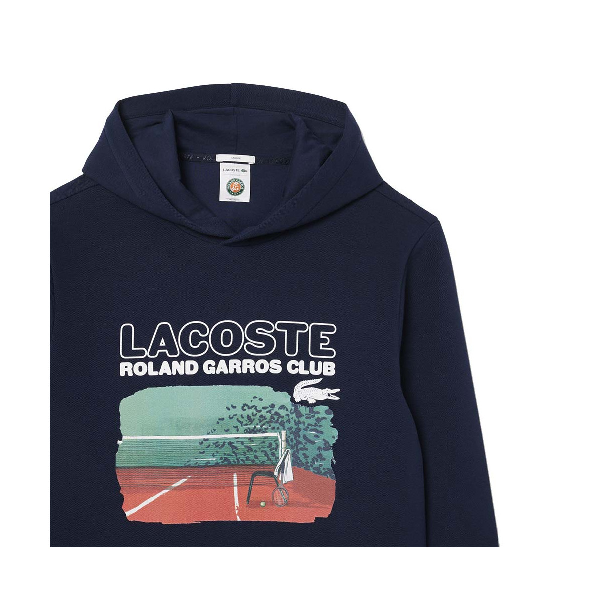 Lacoste Roland Garros Club-hoodie Marineblauw