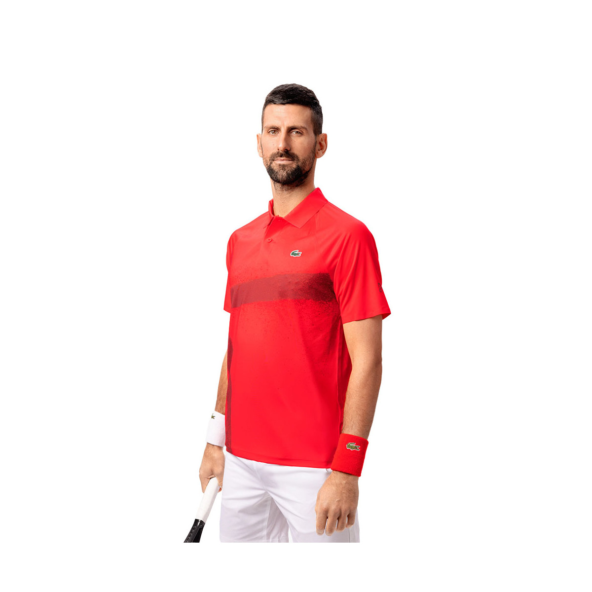 Polo Lacoste Tennis Novak Djokovic Speler Parijs Rood