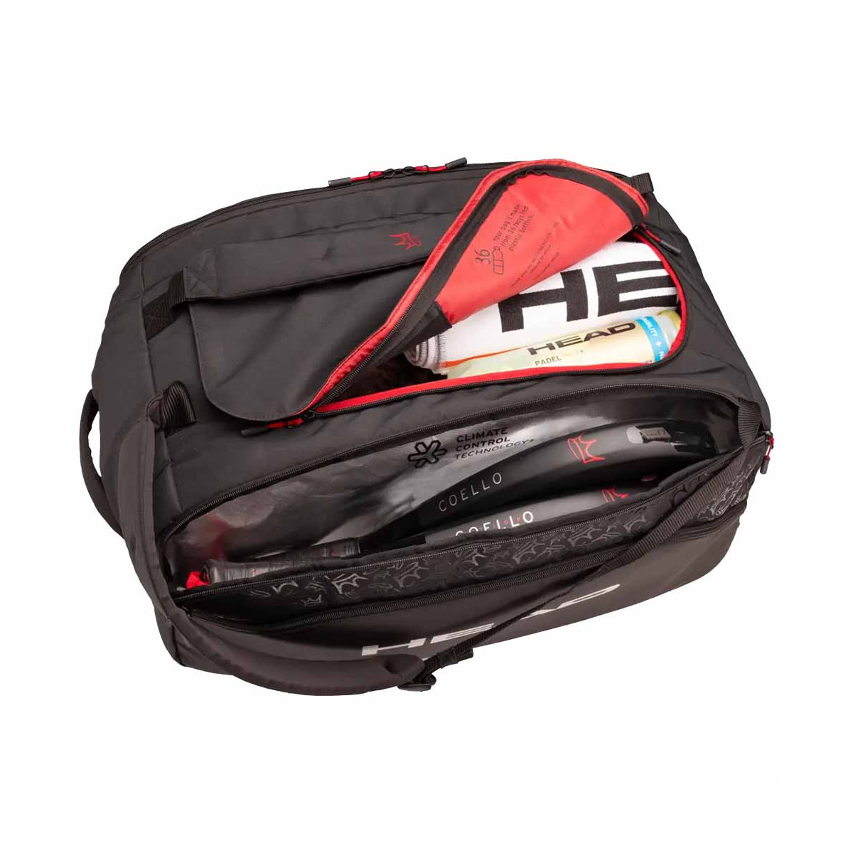 Head Pro X Padel L Zwart tas