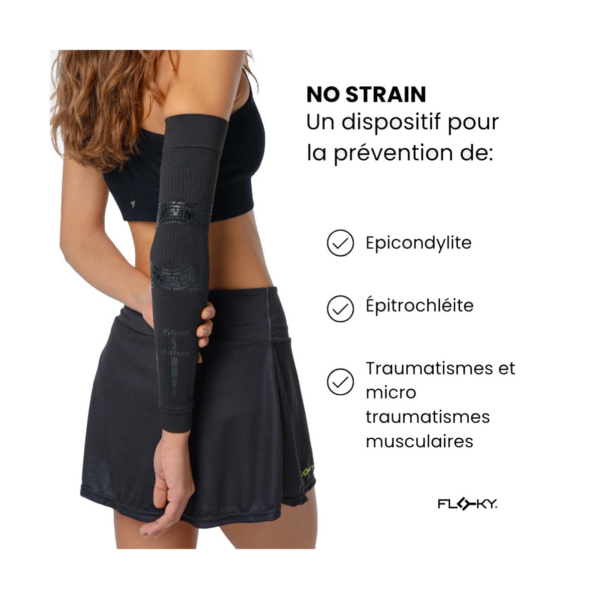 Floky NO-STRAIN Armsleeves Zwart