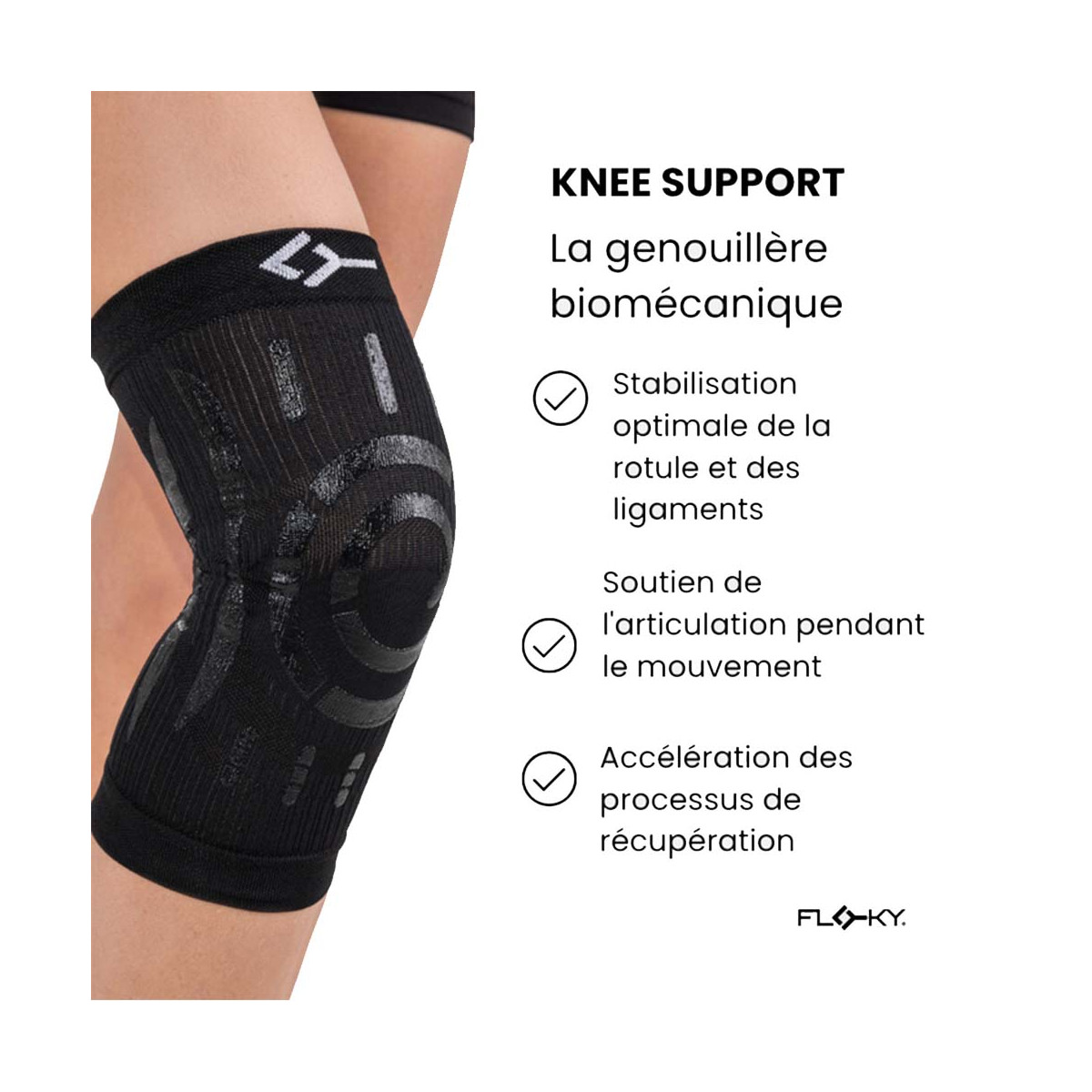 Floky Knee Support Links Zwart