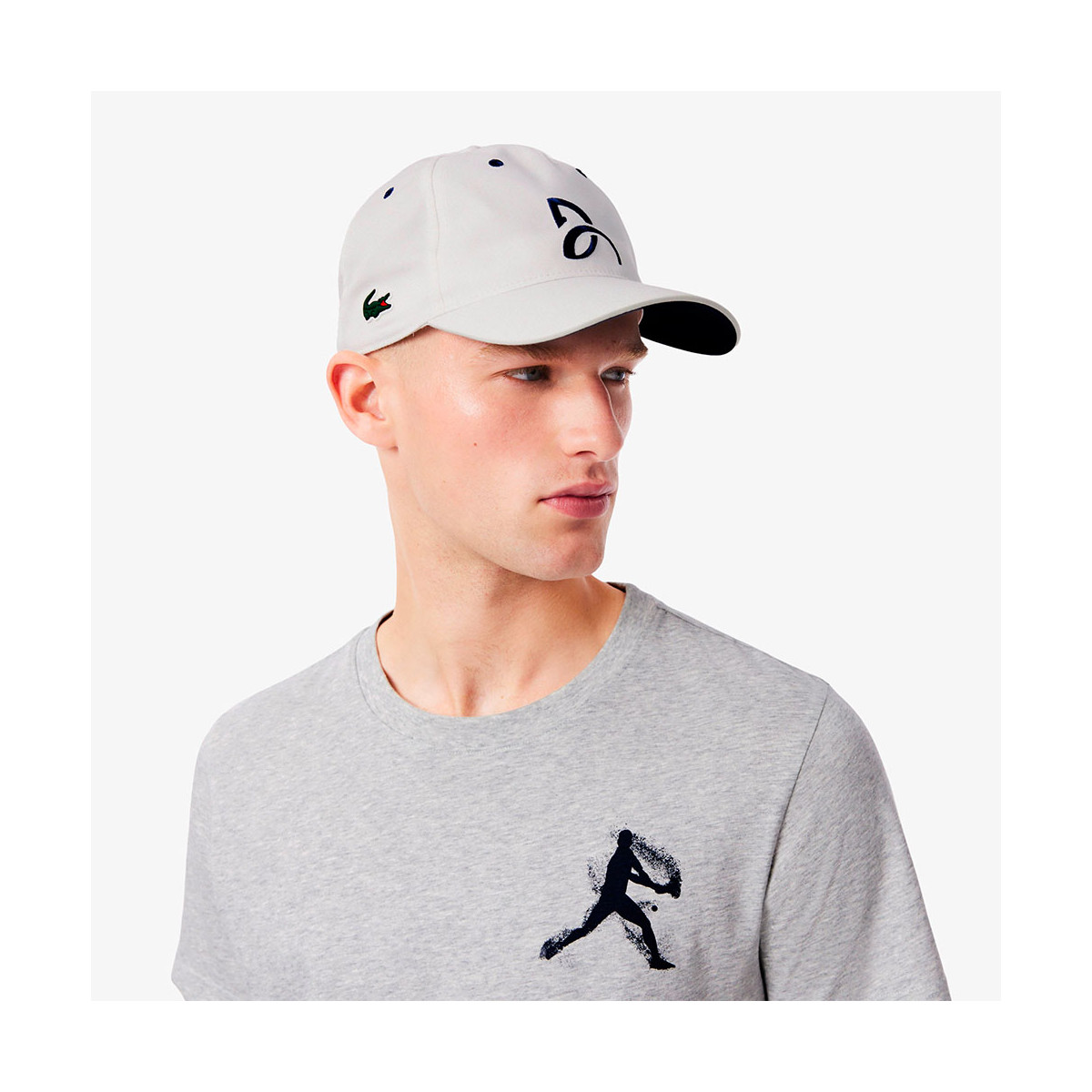 Pak T-shirt + Cap Lacoste Tennis x Novak Djokovic Rood