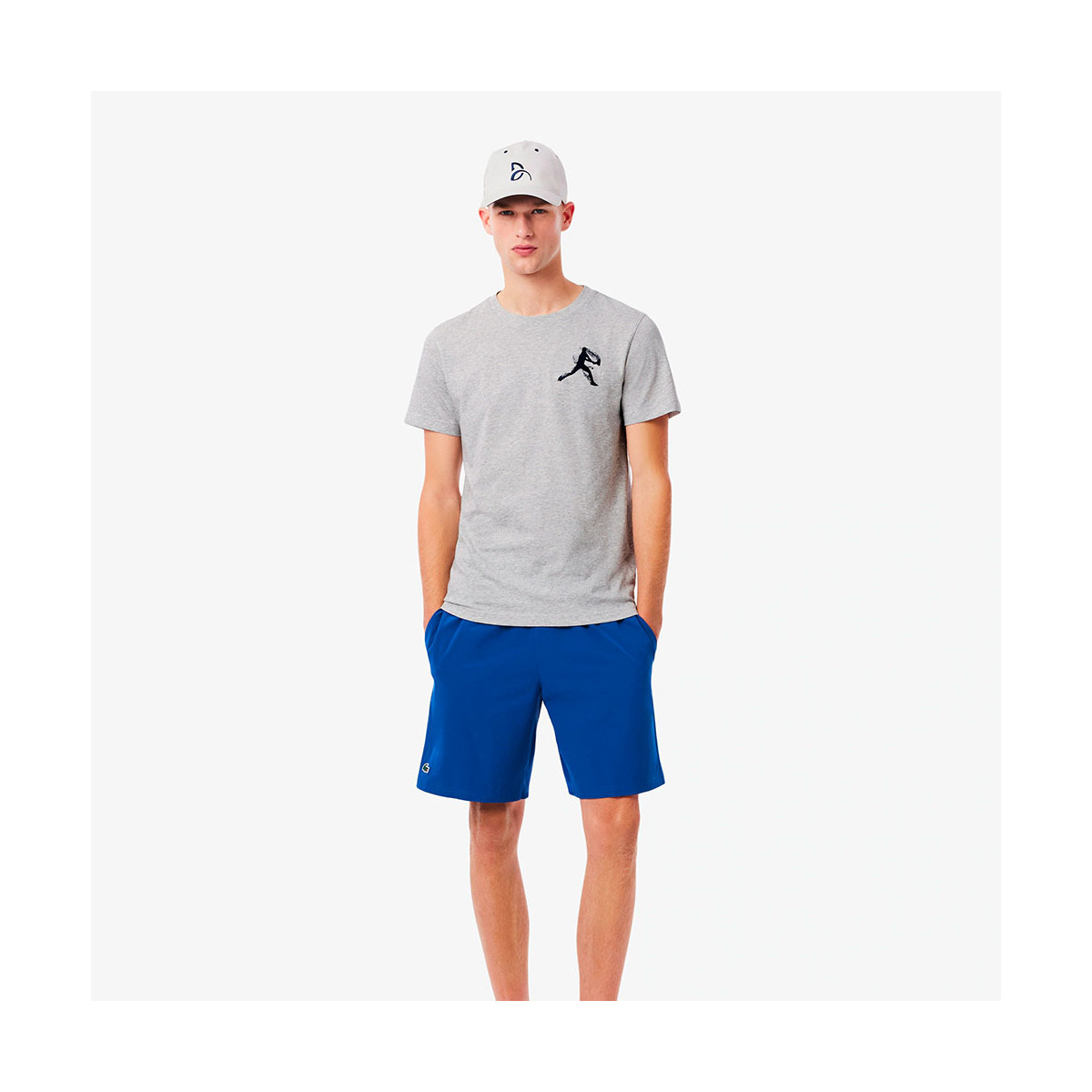 Pak T-shirt + Cap Lacoste Tennis x Novak Djokovic Rood