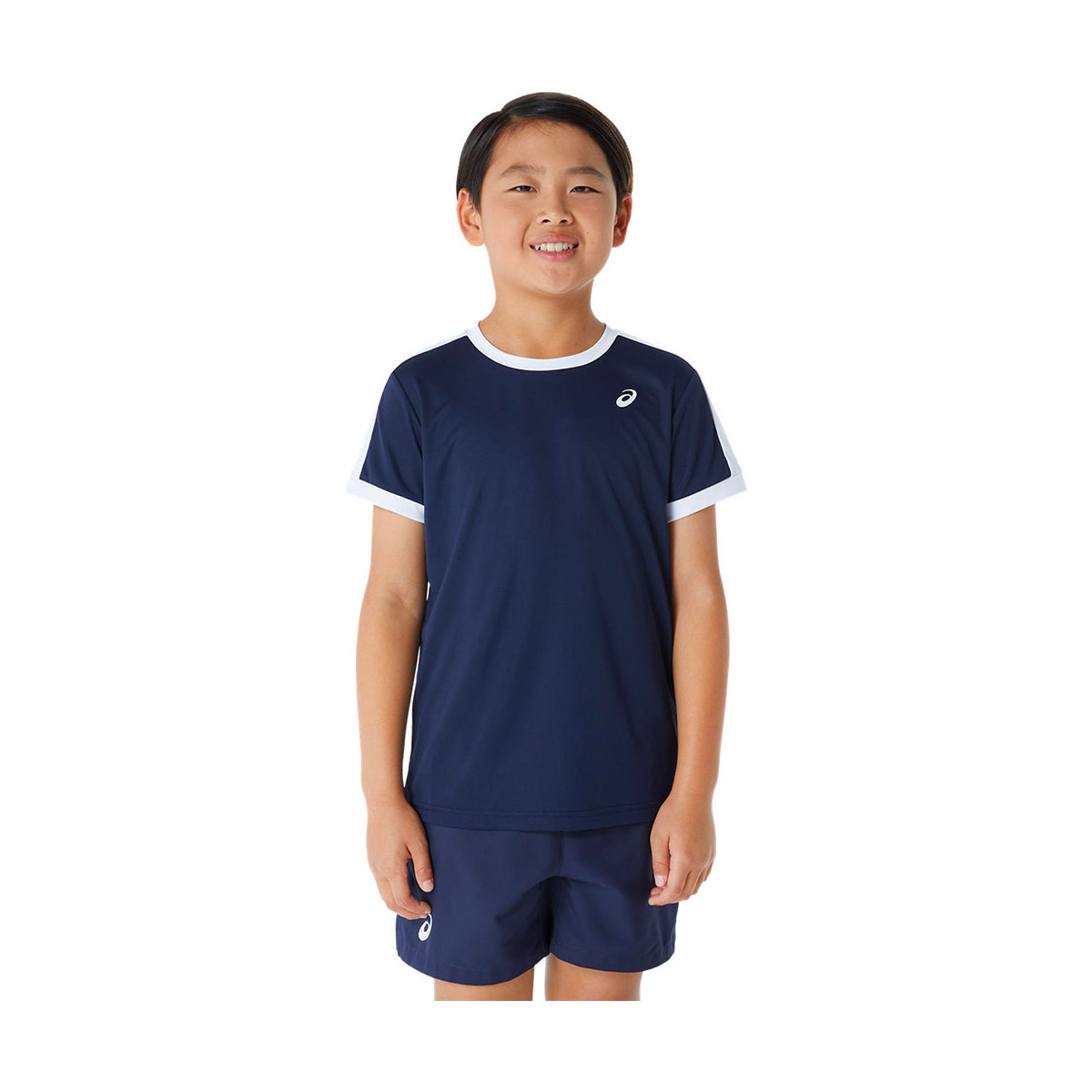 T-Shirt Asics Jongens Marineblauw