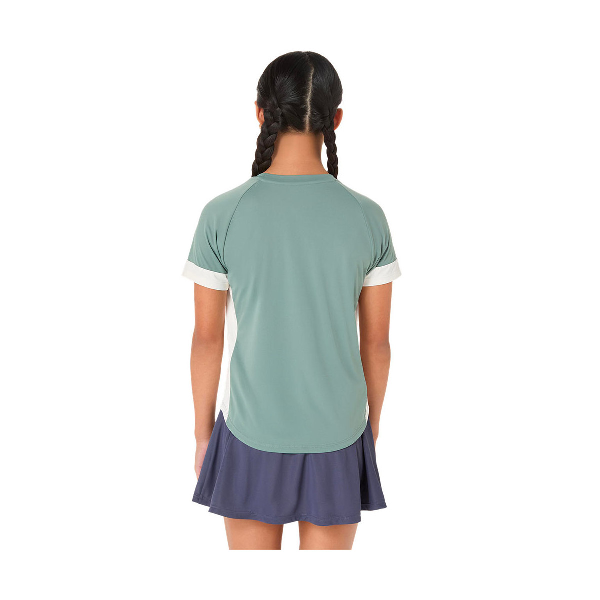 T-Shirt Asics Meisje Groen Grijs / Cr&egrave;me