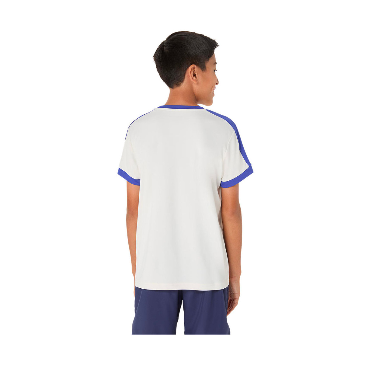 T-Shirt Asics Jongens Cr&egrave;me / Blauw