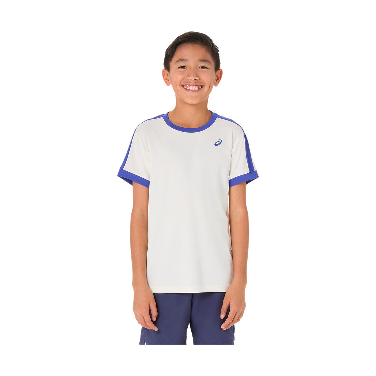 T-Shirt Asics Jongens Cr&egrave;me / Blauw