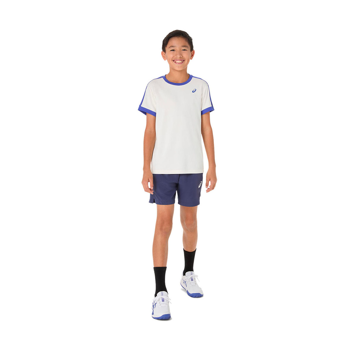 T-Shirt Asics Jongens Cr&egrave;me / Blauw