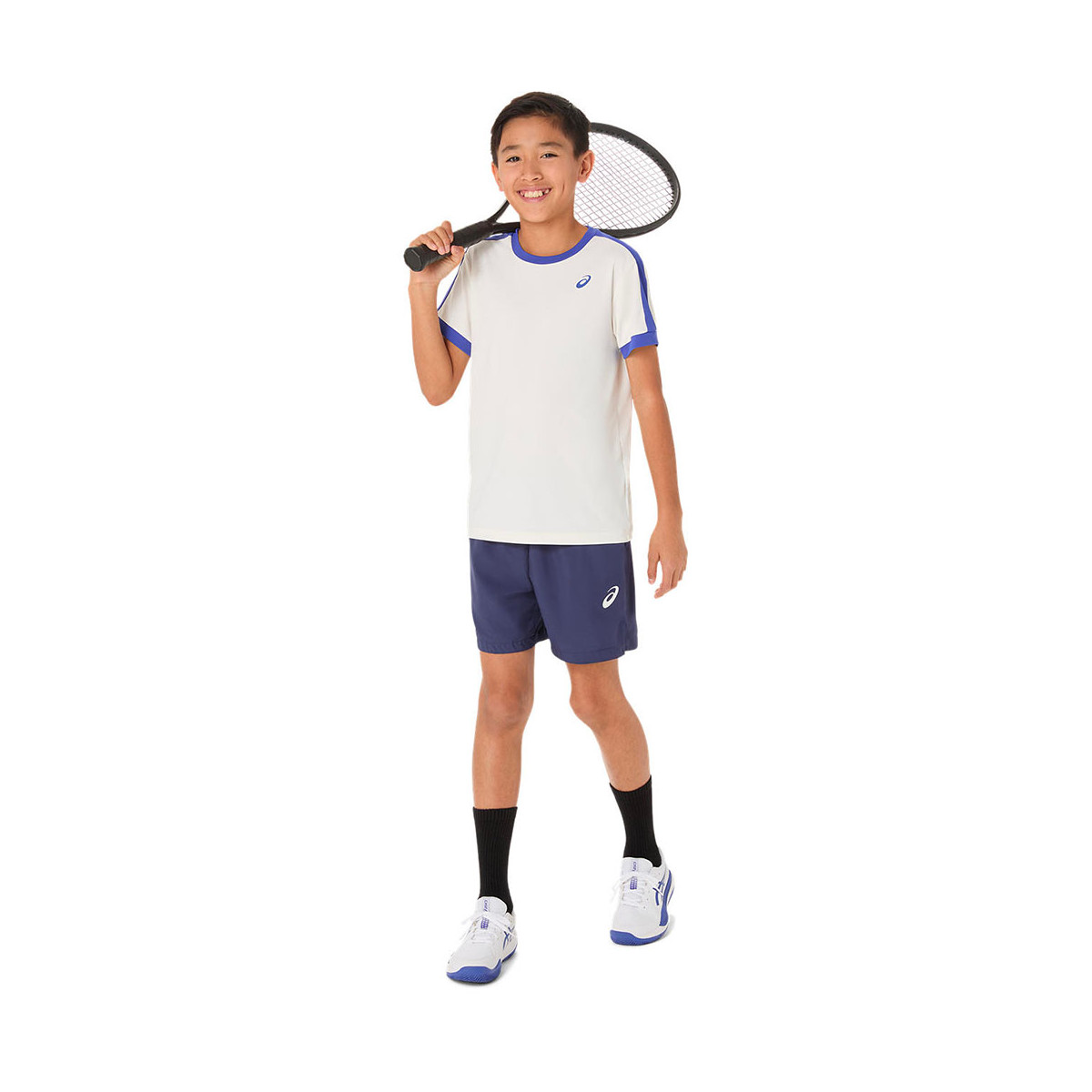 T-Shirt Asics Jongens Cr&egrave;me / Blauw