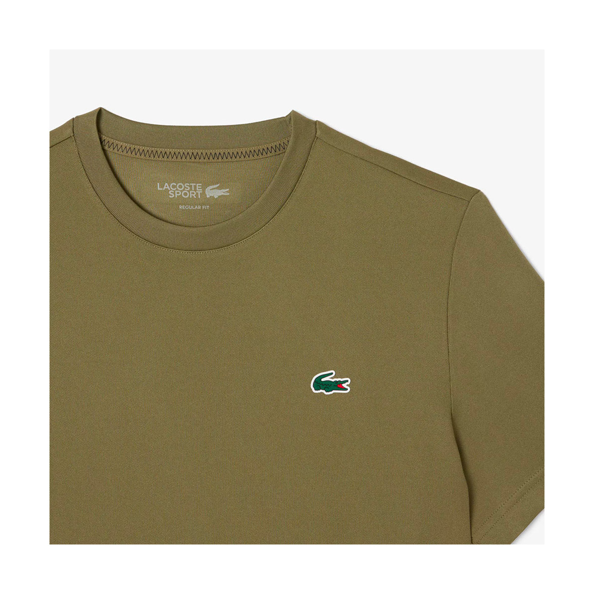 Lacoste Ultra Dry T-shirt Wit Ecru Print