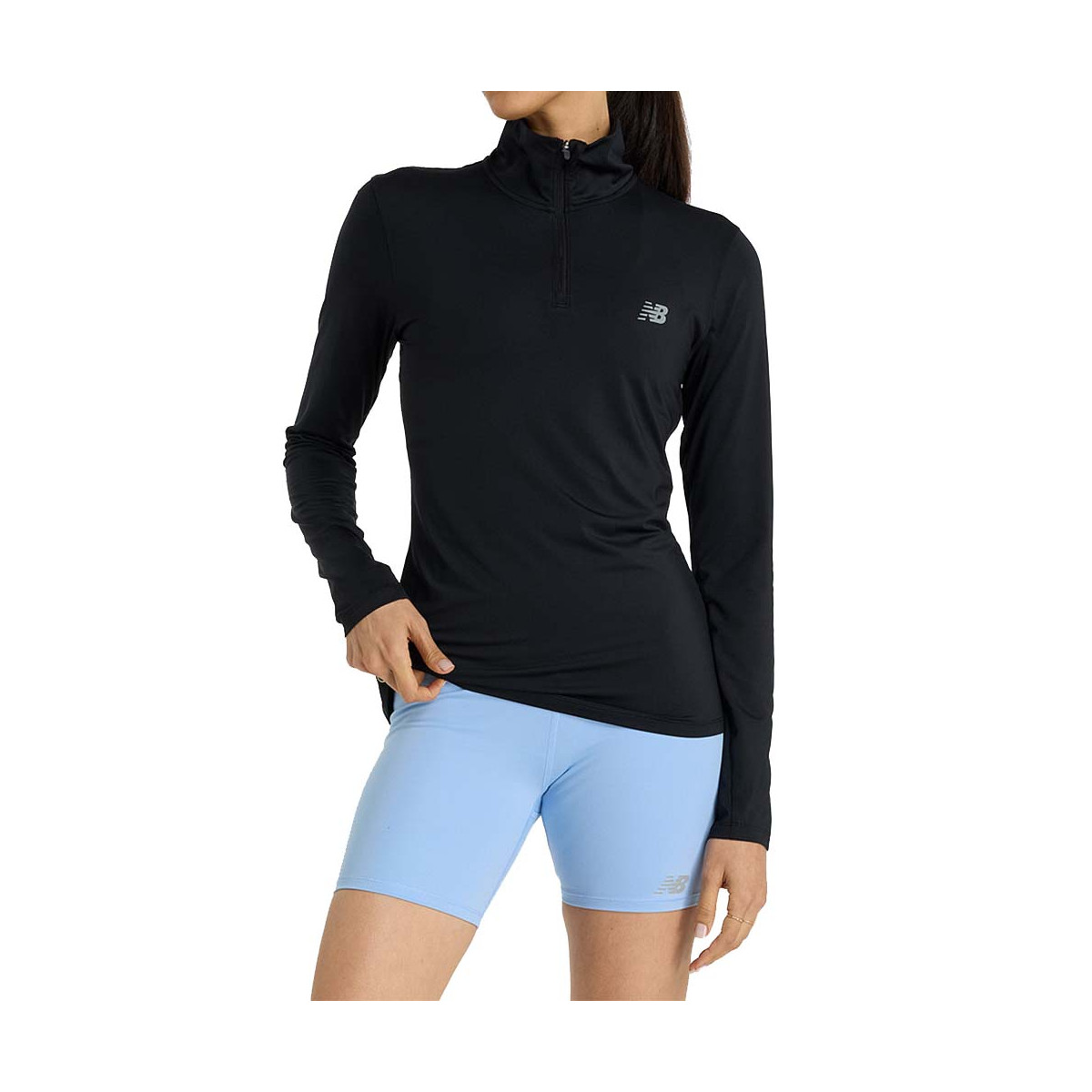 T-shirt met lange mouwen Mouratoglou Girls Zwart