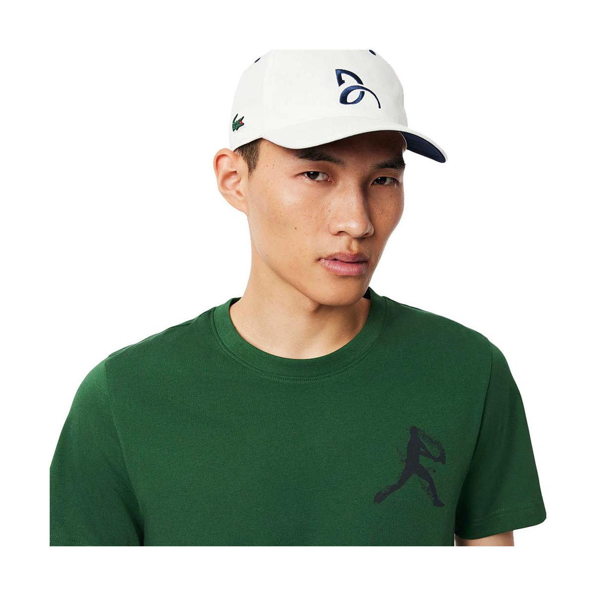 Pak T-Shirt + Lacoste Tennis Pet x Novak Djokovic Grijs Gem&ecirc;leerd / Wit