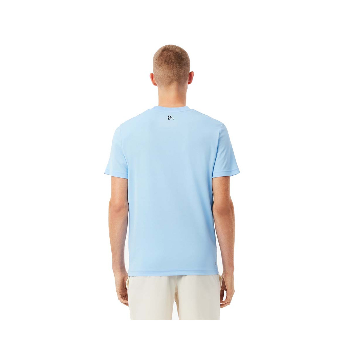 Lacoste Tennis Novak Djokovic Ultra Dry T-shirt Geprinte Zwart
