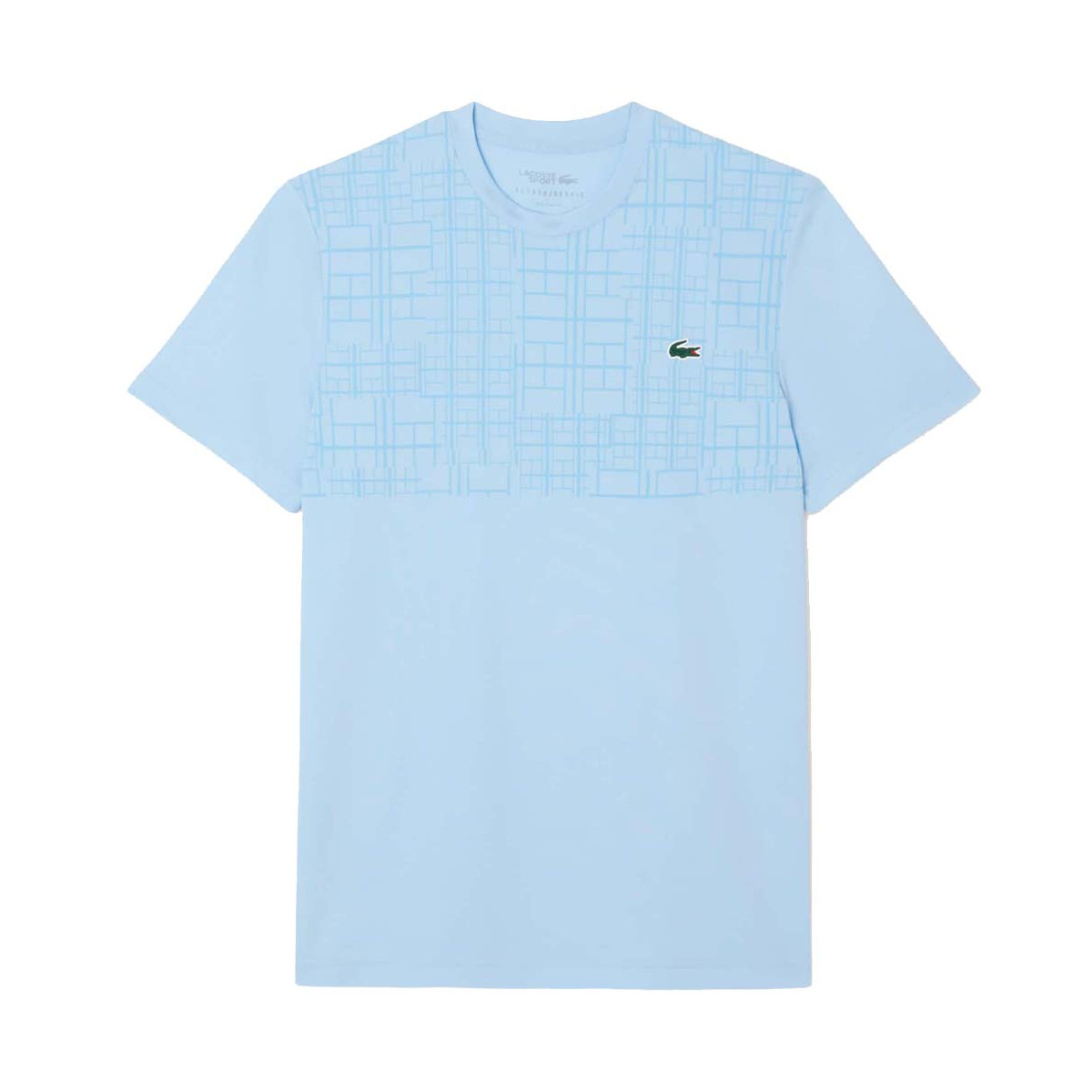 Lacoste Tennis Novak Djokovic Ultra Dry T-shirt Geprinte Zwart