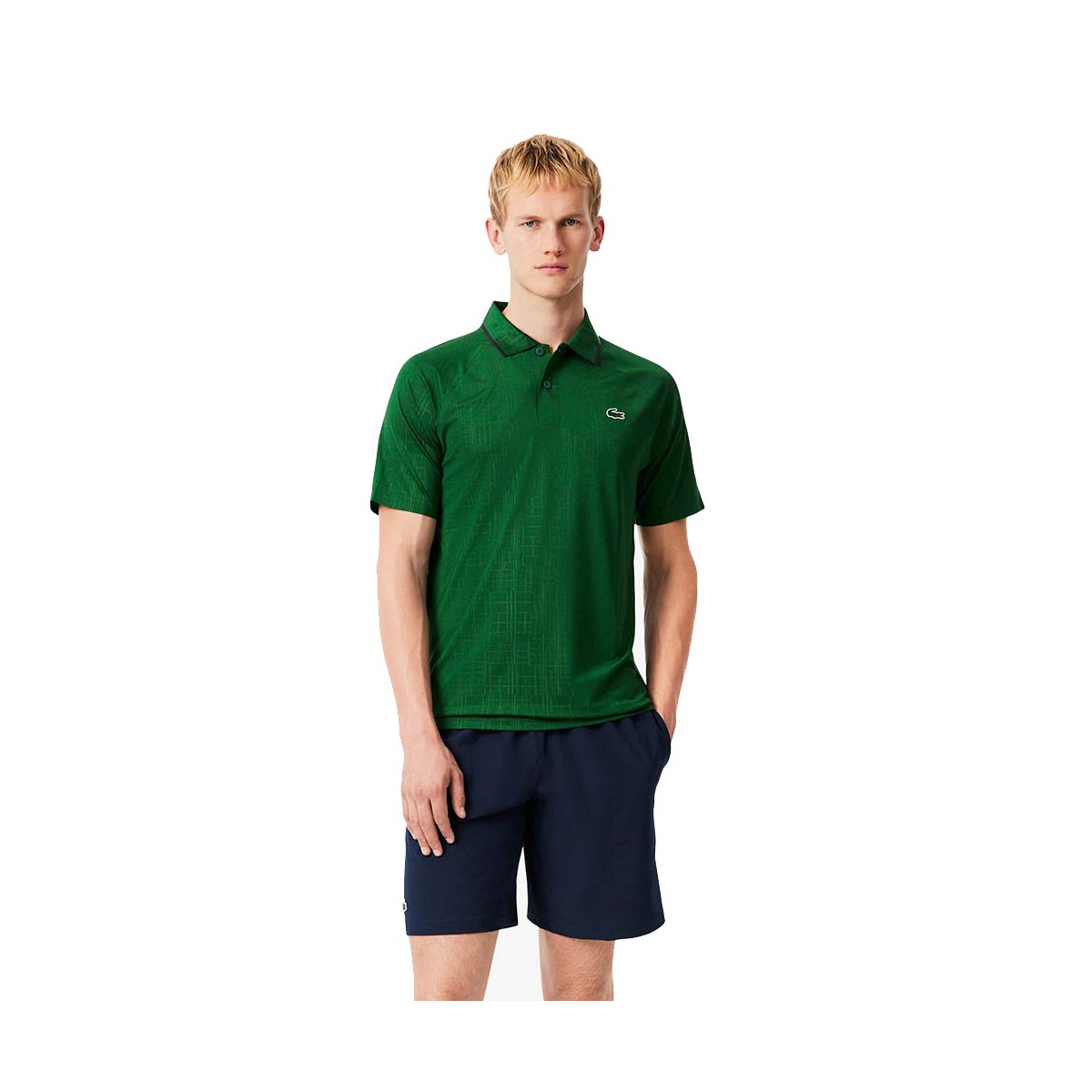 Korte Lacoste Tennis x Novak Djokovic Blauw